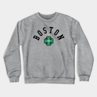Boston Beantown Clover Basketball Fan T-Shirt: Show Your Pride for Boston & Hoops Crewneck Sweatshirt